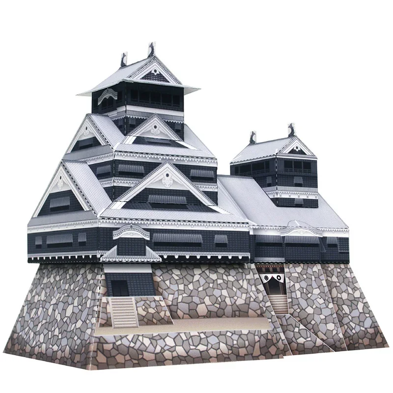 Art Craft Building - Japão kumamoto castelo dobrável mini modelo