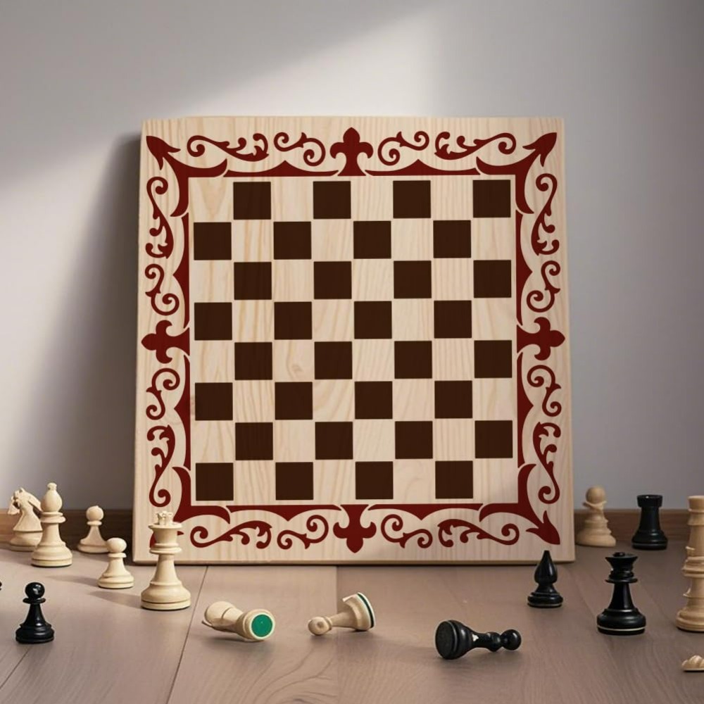 2 peças de xadrez estêncil ren - Art Craft Template avaliação e preço