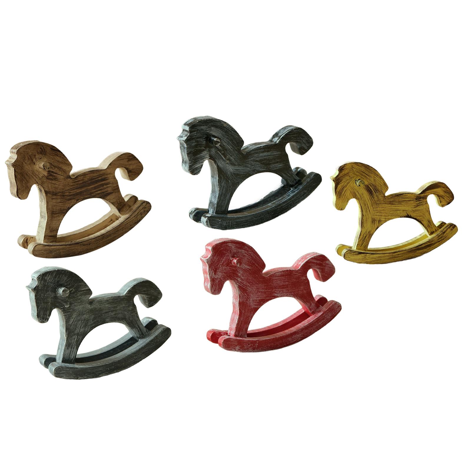 Cavalo de balanço de madeira p - Art Craft Horse avaliação e preço