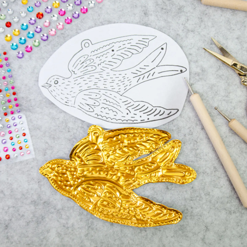 Diy folha de ouro arte alívio  - Art Craft Paper avaliação e preço