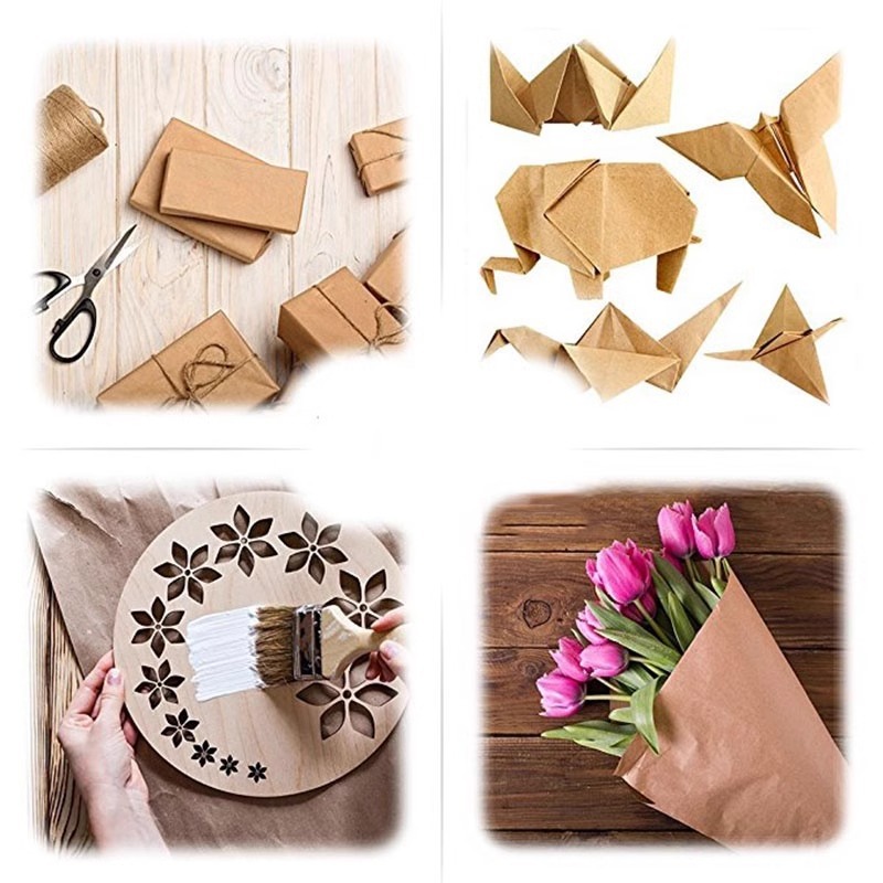 Papel kraft marrom, ideal para - Art And Craft Recycle avaliação e preço