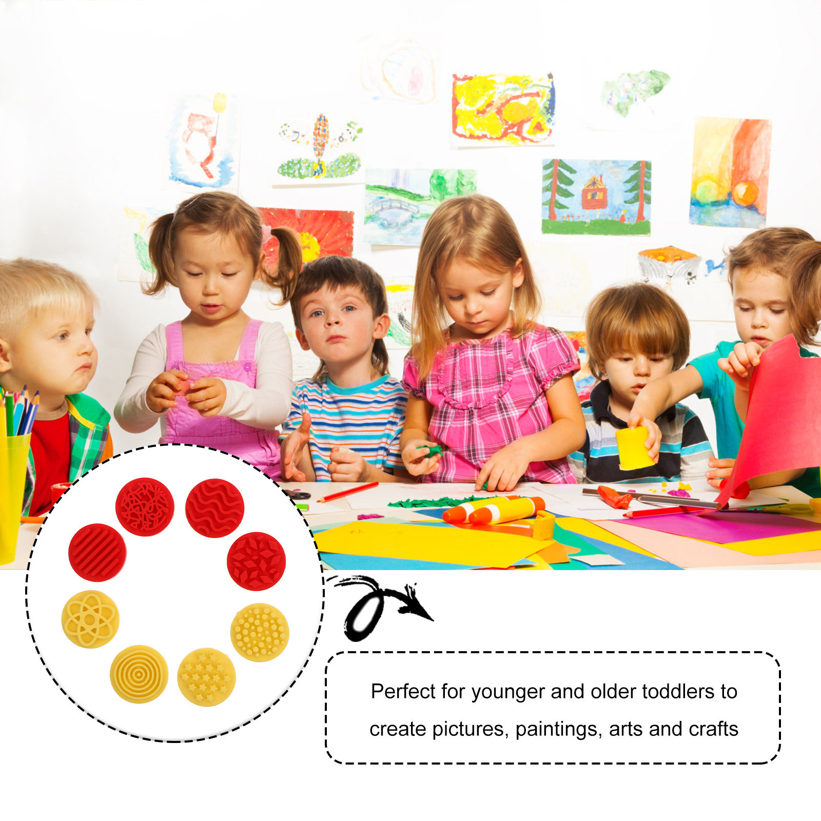 8 Carimbos Seguros para Crianç - Art Craft For Toddlers avaliação e preço