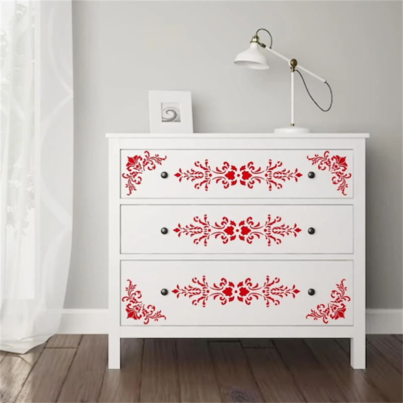 6 peças de estênceis florais p - Art Craft Template avaliação e preço