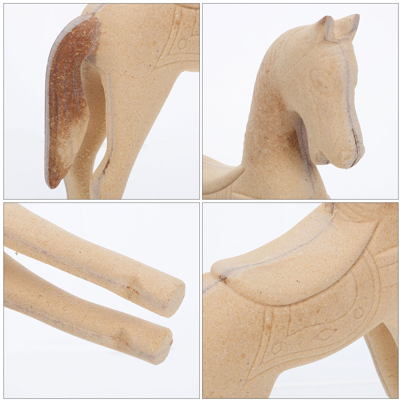Cavalo de Madeira Inacabado 8. - Art Craft Horse avaliação e preço