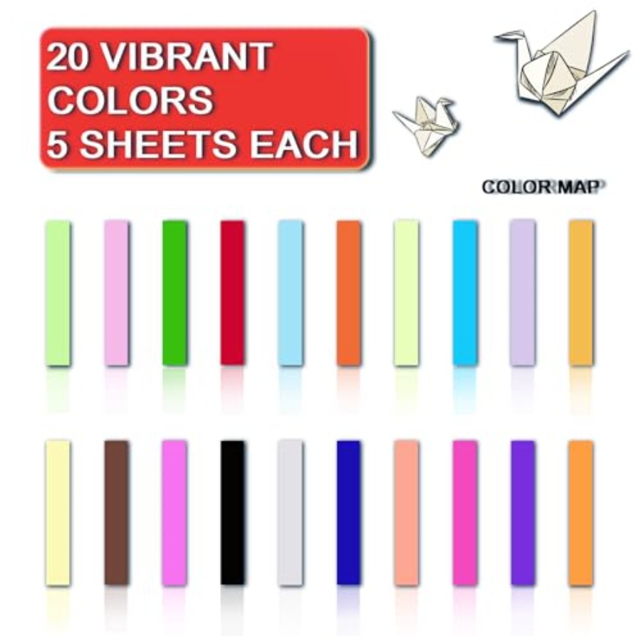 Papel de Origami, 20 Cores, Pa - Art Craft Paper avaliação e preço