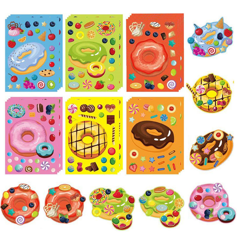 Faça um rosto donut adesivos p - Art Craft For Toddlers avaliação e preço