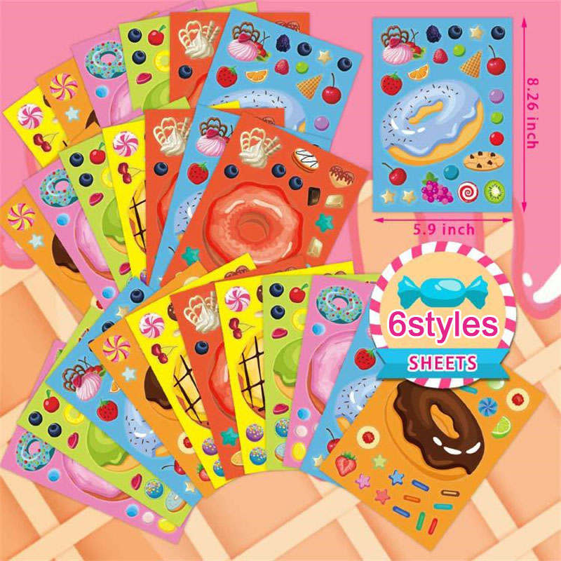 Faça um rosto donut adesivos p - Art Craft For Toddlers avaliação e preço