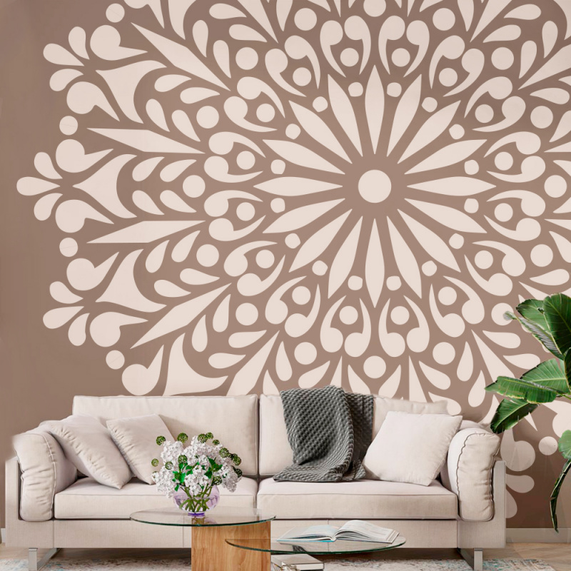 Mandala grande pintura estênci - Art Craft Template avaliação e preço