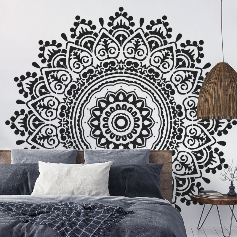 Mandala grande pintura estênci - Art Craft Template avaliação e preço